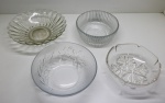 DIVERSOS - Lote de 4 saladeiras diversas. Med. 7x30 cm e 8x26 cm.