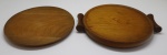 DIVERSOS - Lote de 2 tábuas em madeira nobre. Med. 29 cm e 29x34 cm.