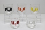 DEMI CRISTAL - Lote de 4 copos whisky. Med. 8 cm.