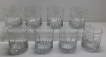 DEMI CRISTAL - Lote de 8 copos whisky. Med. 10 cm.