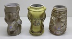 COLECIONISMO - Lote de 3 canecas de chopp. Maior 18 cm e menor 17 cm.