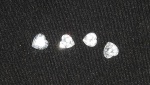 Lote com 4 pedras brasileira não identificada com lapidação no formato de coração com 12,65 ct.
