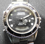 RELÓGIO TECHNOS - Skydiver Professional - fundo preto - diâmetro da caixa 36mm - funcionando no momento - sem garantia.