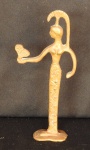 Escultura de figura romana elaborada em bronze, alt. 17cm