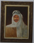 DE MATTOS, representando beduíno, óleo sobre tela, medindo 50 x 70 cm