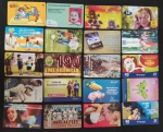 COLECIONÁVEL - Lote com 20 Cartões telefônicos antigos de coleção.