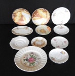 Lote com 11 peças em porcelana sendo uma com quebrado, medida da maior 17cm de diâmetro