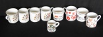 LOTE com 9 xicaras diversas para cafezinho de porcelana de fabricação diversas.