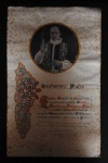 COLECIONISMO - (1945) - Antiga Gravura Religiosa com Selo em alto relevo - apresenta ,machas do tempo - No estado - Med.31cm x 49cm