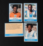 COLECIONISMO - Lote contendo 4 Crad Antigo do Chiclete Ping Pong sendo 3 de Jogadores de Futebol do Londrina e 1 com o histórico do time.