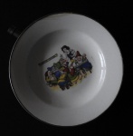 Diferente prato térmico infantil Térmico Antigo em metal e porcelana com desenhos de Branca de neve e os 7 anões.