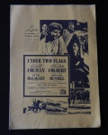 COLECIONISMO - CARTAZ DE DIVULGAÇÃO - Filme Under Two Flags med. 30cm x 42cm