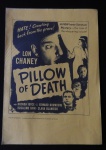 COLECIONISMO - CARTAZ DE DIVULGAÇÃO - Filme Pillow of Death med. 30cm x 42cm