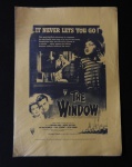 COLECIONISMO - CARTAZ DE DIVULGAÇÃO - Filme The Window med. 30cm x 42cm