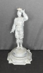Antiga Escultura Europeia em metal apresentando faltas, no estado, figura de beduíno. Alt. 29cm