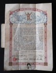 COLECIONISMO - Diploma de S. Francisco de Paula - Datado de 1950 -