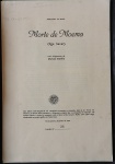 Álbum com tiragem limitada de 60 exemplares numerados, sendo esse exemplar n.º 26 - datado de dezembro de 1996 - Impressão do Brasil - Titulo Morte de Moema de Olga Savary com xilogravura de Marcos Varella med. 21cm x 28cm apresentando marcas de fungos,