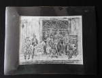Gravura de desenho americano de Brent Mc Carthy datado de 1981 - Med. 30cm x 40cm