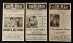 COLECIONISMO - Lote com 3 encartes programas do Cinema Carioca - datados de 1947 - 1949 e 1950