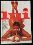 Revista Lui  -  poster central de Beth, bem solta  - Revista n.º 28 - apresenta furo de inseto..