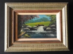 QUADRO - Nazaré (Ass. CIE) - OSE - Paisagem - Med. 14cm x 22cm sem moldura e 23cm x 30cm com moldura