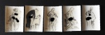 Colecionismo - Lote com 5 Fotografias pornográfica Pin up em preto e branco - Med. 6cm x 8,5cm