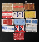 Colecionismo: (13) embalagens de cigarro antiga, marca, no estado.