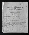 DOCUMENTO HISTÓRICO - Documento de arrecadação de Imposto de Transmissão de Propriedade do império datado de 1877.