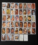 Antigo Baralho erótico contém 46 cartas com fotografias de mulheres peladas.