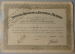 Ação da Companhia Brasileira de Explosivos e Munições de 16/08/1943 Capital Cr$ 8.000.000,00 (oito milhões de cruzeiros). No estado