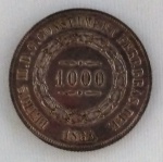 AV4925A - Moeda Brasil - 1000 Reis - Prata - 1861 - Excepcional Estado de Conservacão  - MPR609 