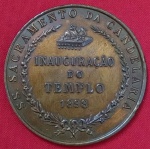 AV1549 - Medalha Candelária - Inauguração do Templo - 1898 - Cobre - 41 mm - 22 Gr - Excelente Peça - GIRARDET