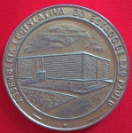 AV1518 - Medalha - Brasil - Assembleia Legislativa do Estado de Sao Paulo - 60 Gr - 50 mm - Uniface