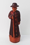 AM001, NINÔ, escultura em madeira (ARTE POPULAR), "Padre Cicero", medindo 25 cm de altura.