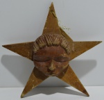 Símbolo das tribos mochos, boliviano, em madeira, em formato de estrela