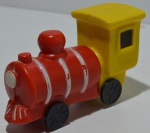 Tubo de talco em forma de trenzinho