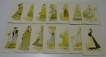 14 postais antigos trajes típicos italianos