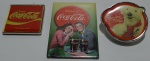 3 enfeites de geladeira Coca Cola