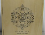 Caixa para vinho, para 6 garrafas vazias, gran enemigo, alt = 21cm, lar = 33cm, com = 38cm