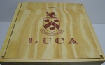Caixa para vinho, para 6 garrafas vazias, luca beso de dante, alt = 21cm, lar = 36cm, com = 34cm
