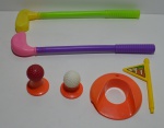 Jogo de Golf infantil com 2 tacos, 2 bases e 2 bolas
