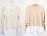 VESTUÁRIO - Lote de blusas de lã fina - importada. Tam G.
