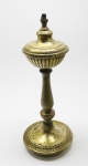 METAL - Base de abajur em metal dourado. Alt. 37 cm.
