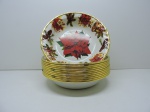 DIVERSOS - Conjunto de 12 pratos / bowls em material plástico decorados com motivos natalinos. Med. 4,5x24 cm.