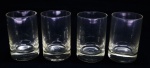 DEMI CRISTAL - Lote de 4 shots em demi cristal. Alt. 9 cm.