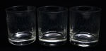 DEMI CRISTAL - Lote de 3 copos para whisky em demi cristal lapidado.