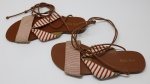 CALÇADOS - Lote de sandálias rasteirinhas em couro VIA MIA - Número 36 - Usadas