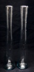 DEMI CRISTAL - Par de vasos soliflores altos em demi cristal. Alt. 32 cm