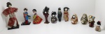 COLECIONISMO - Lote de 11 bonecas antigas diversas. Maior 30 cm. Marcas do tempo.