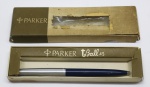 COLECIONISMO - Caneta Roller PARKER TBall 45, Indústria Brasileira, caixa/estojo original (c/ marcas do tempo), caneta conservada, conforme fotos; sem garantias futuras.  Azul.